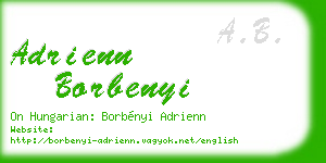 adrienn borbenyi business card